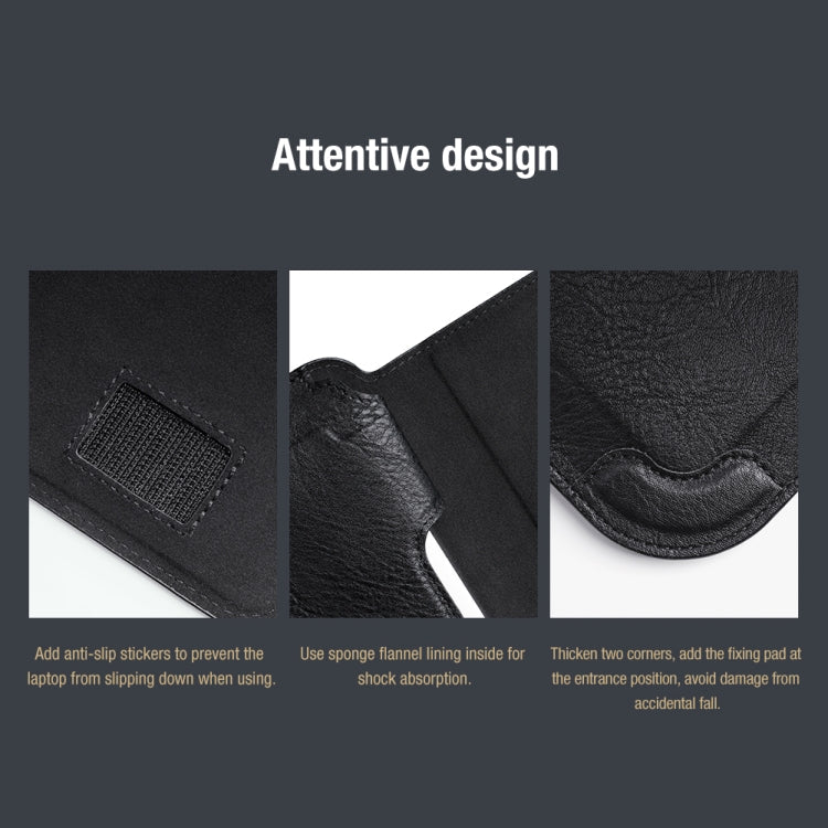 NILLKIN Water Wave Texture Versatile Laptop Sleeve For 14.0 inch and Below(Black) Eurekaonline