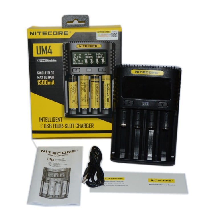 NITECORE Fast Lithium Battery Charger, Model: UMS4 Eurekaonline