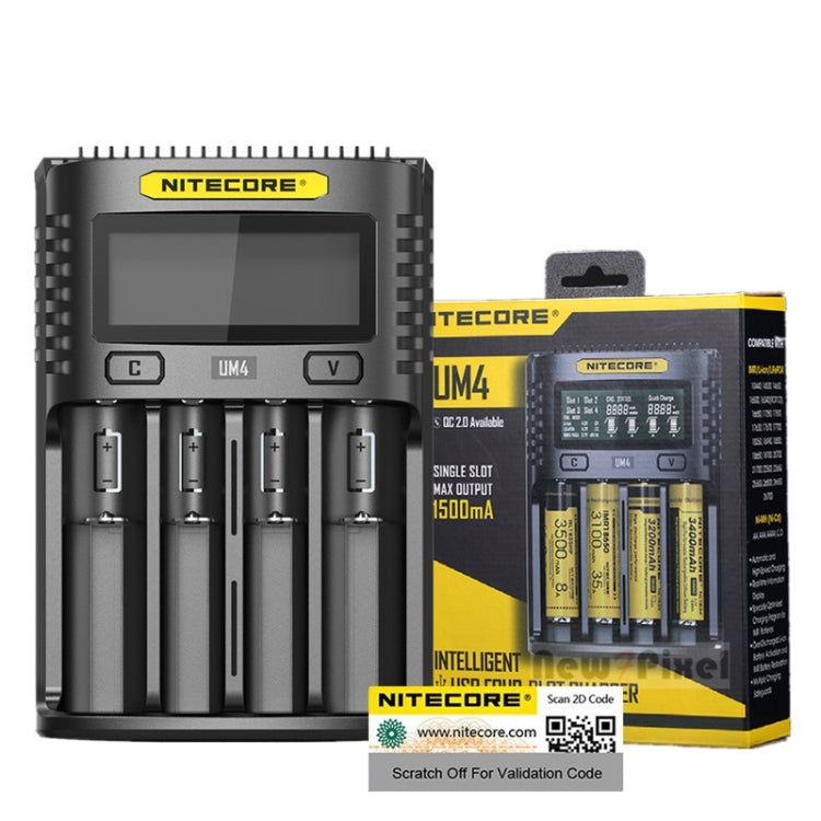 NITECORE Smart LCD Display Automatically Activates Repair USB 4-Slot Charger(UM4) Eurekaonline