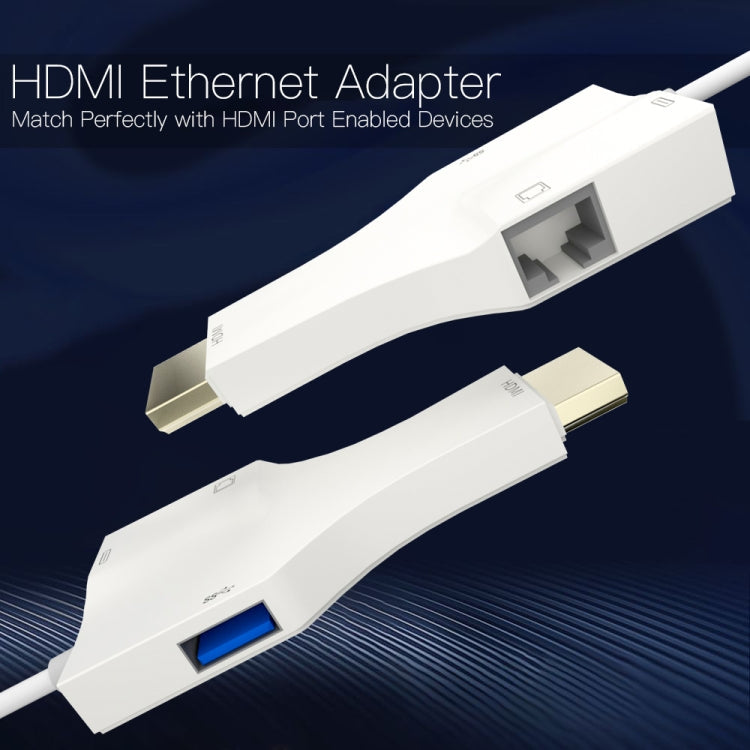 NK-1079 8 Pin to HDMI Male + USB Female + RJ45 Female Adapter Cable, Length：1m Eurekaonline