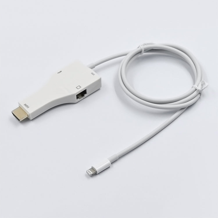 NK-1079 8 Pin to HDMI Male + USB Female + RJ45 Female Adapter Cable, Length：1m Eurekaonline