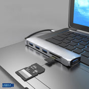 NK-3043H 6 in 1 USB-C / Type-C to TF / SD Card Slot + USB 3.0 + 3 USB 2.0 Female Adapter Eurekaonline