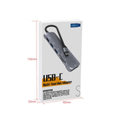 NK-3043H 6 in 1 USB-C / Type-C to TF / SD Card Slot + USB 3.0 + 3 USB 2.0 Female Adapter Eurekaonline
