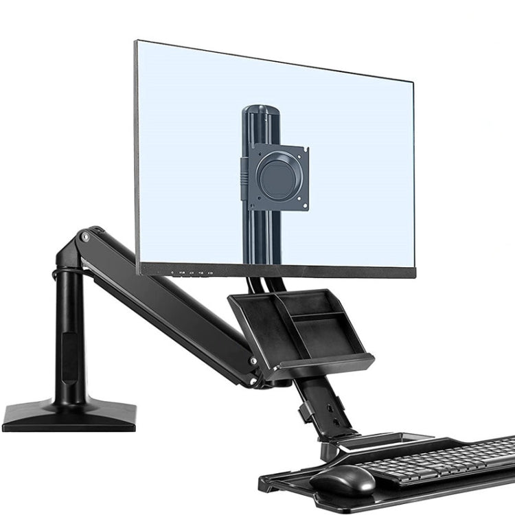 NORTH BAYOU NB35 Ergonomic 19-27 Inch Monitor Holder with Foldable Keyboard Tray Full Motion Sit-Stand Workstation Eurekaonline