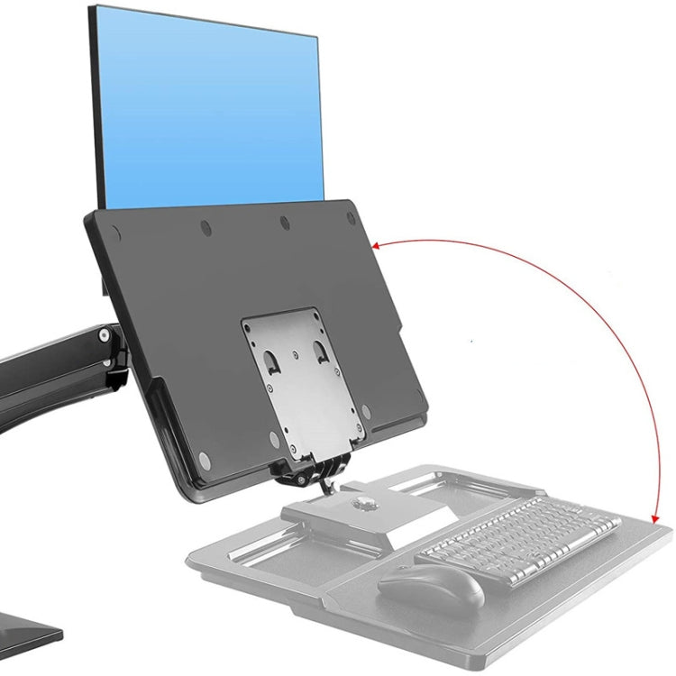 NORTH BAYOU NB40 Ergonomic Height Adjust Computer Stand Workstation 22-32 Inch Monitor Mount Bracket with Keyboard Plate Desk Stand Eurekaonline