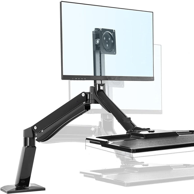 NORTH BAYOU NB40 Ergonomic Height Adjust Computer Stand Workstation 22-32 Inch Monitor Mount Bracket with Keyboard Plate Desk Stand Eurekaonline