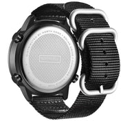 NORTH EDGE EVOQUE Solar Outdoor Waterproof Luminous Sports Nylon Strap Watch(Black) Eurekaonline