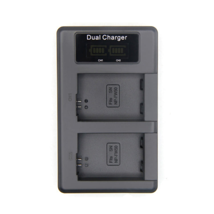 NP-FW50 Vertical Dual Charge SLR Camera Battery Charger Eurekaonline