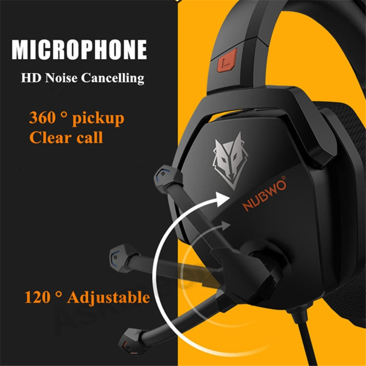 NUBWO N16 Gaming Wired Computer Headset, Cabel Length:1.6m Eurekaonline