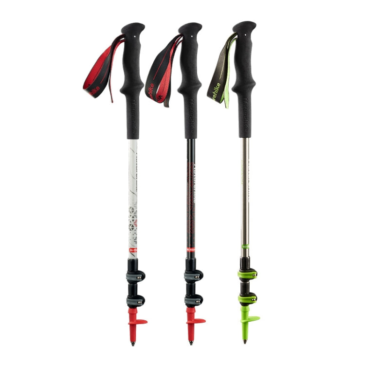 Naturehike External Lock Telescopic Ultra-light Carbon Trekking Cane Outdoor Climbing Equipment(Early Snow White) Eurekaonline