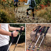 Naturehike External Lock Telescopic Ultra-light Carbon Trekking Cane Outdoor Climbing Equipment(Early Snow White) Eurekaonline