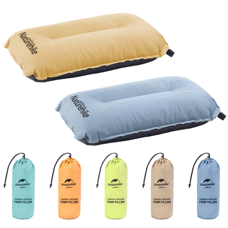 Naturehike NH17A001-L Sponge Automatic Inflatable Travel Portable Cushion Pillow(Yellow) Eurekaonline