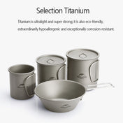 Naturehike NH20CJ004 300ml Titanium Bowl Portable Tableware Eurekaonline