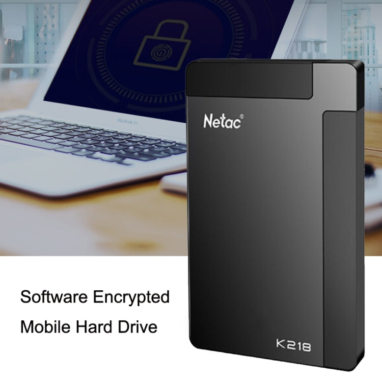 Netac K218 High Speed 2.5 Inch Software Encrypted Mobile Hard Drive, Capacity: 1TB Eurekaonline