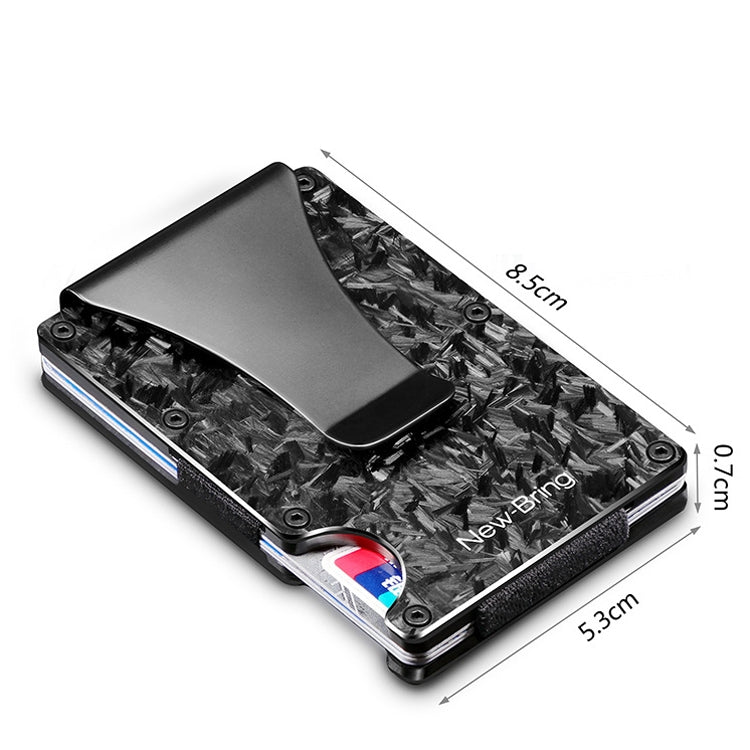 New Bring  Metal Card Holder Men Ultra-Thin Anti-Theft Compact Wallet Card Holder(Black Forged Pattern) Eurekaonline