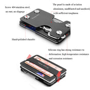 New-Bring Metal Card Holder Multifunctional  EDC Wallet Can Store Keys & U Disk(Black) Eurekaonline