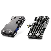 New-Bring Metal Card Holder Multifunctional  EDC Wallet Can Store Keys & U Disk(Black) Eurekaonline