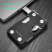 New-Bring Metal Card Holder Multifunctional  EDC Wallet Can Store Keys & U Disk(Black) Eurekaonline