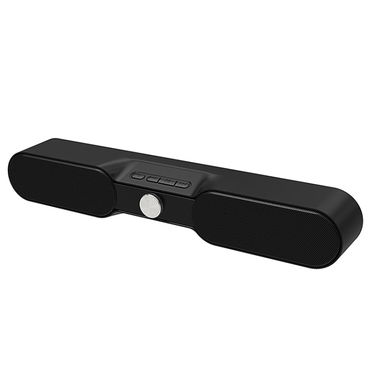 NewRixing NR-4017 TWS Pure Color Soundbar Bluetooth Speaker with Knob(Black) Eurekaonline