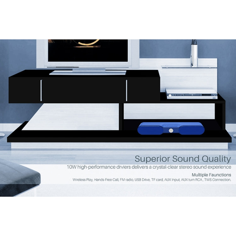 NewRixing NR-4017 TWS Pure Color Soundbar Bluetooth Speaker with Knob(Grey) Eurekaonline