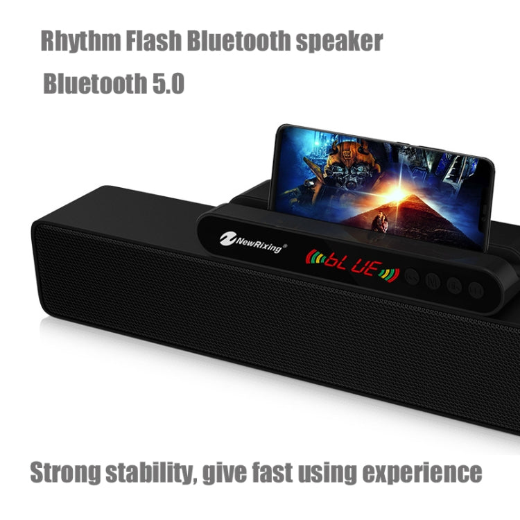 Newrixing NR-5017 LED Bluetooth Portable Speaker TWS Connection Loudspeaker Sound System 10W Stereo Surround Speaker(Silver) Eurekaonline