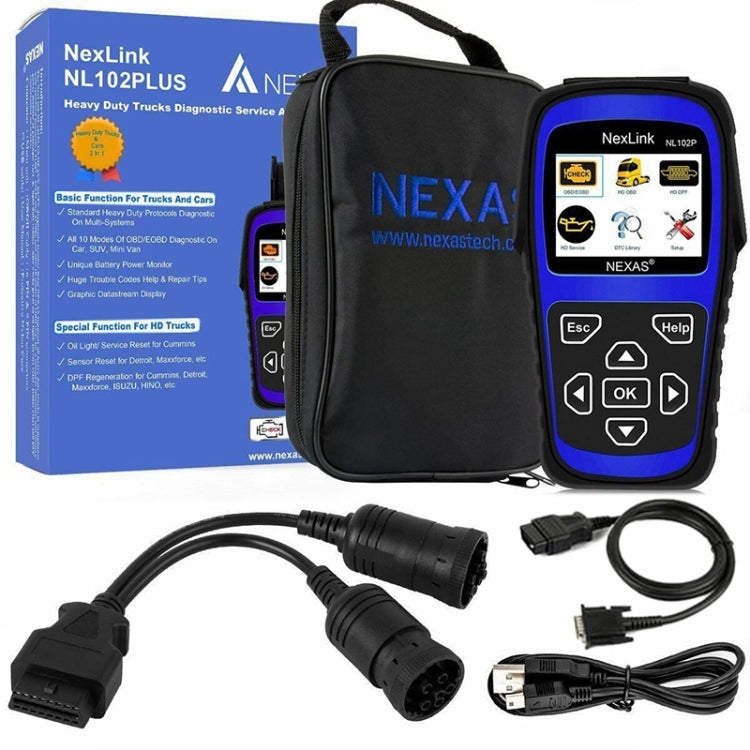 NexLink NL102P Diesel Mechanical Heavy Truck Car 2 In 1 Car Scanner OBD2 Detection Eurekaonline