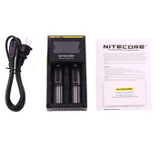 Nitecore D2 Intelligent Digi Smart Charger with LED Indicator for 14500, 16340 (RCR123), 18650, 22650, 26650, Ni-MH and Ni-Cd (AA, AAA) Battery Eurekaonline