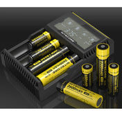 Nitecore D4 Intelligent Digi Smart Charger with LCD Display for 14500, 16340 (RCR123), 18650, 22650, 26650, Ni-MH and Ni-Cd (AA, AAA) Battery Eurekaonline