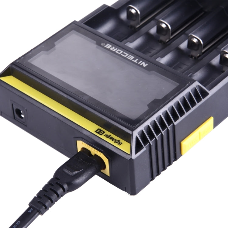 Nitecore D4 Intelligent Digi Smart Charger with LCD Display for 14500, 16340 (RCR123), 18650, 22650, 26650, Ni-MH and Ni-Cd (AA, AAA) Battery Eurekaonline