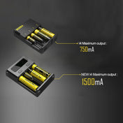 Nitecore NEW i4 Intelligent Digi Smart Charger with LED Indicator for 14500, 16340 (RCR123), 18650, 22650, 26650, Ni-MH and Ni-Cd (AA, AAA) Battery Eurekaonline