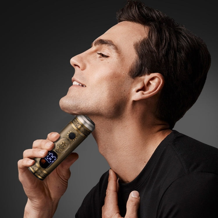 Nose Trimming + Shaving Two-in-one Ordinary Motor Mini Razor For Men(Bronze) Eurekaonline