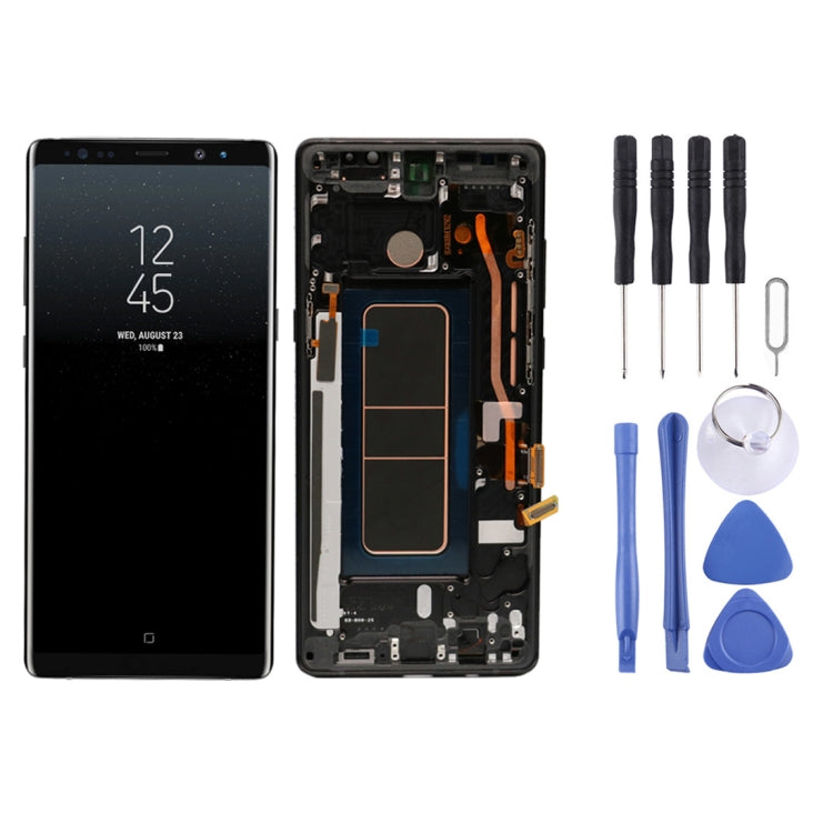 OEM LCD Screen for Galaxy Note 8 Digitizer Full Assembly with Frame (Black) Eurekaonline