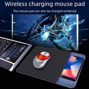 OJD-36 QI Standard 10W Lighting Wireless Charger Rubber Mouse Pad, Size: 26.2 x 19.8 x 0.65cm (Black) Eurekaonline
