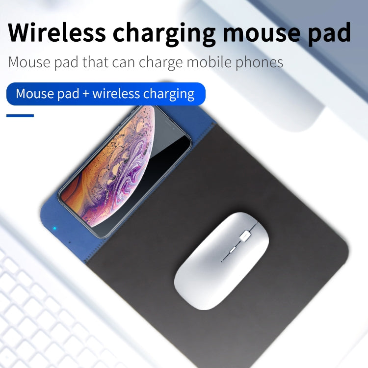 OJD-36 QI Standard 10W Lighting Wireless Charger Rubber Mouse Pad, Size: 26.2 x 19.8 x 0.65cm (Black) Eurekaonline