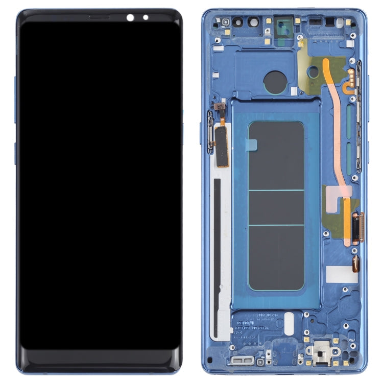 OLED LCD Screen for Samsung Galaxy Note 8 SM-N950 Digitizer Full Assembly with Frame (Blue) Eurekaonline