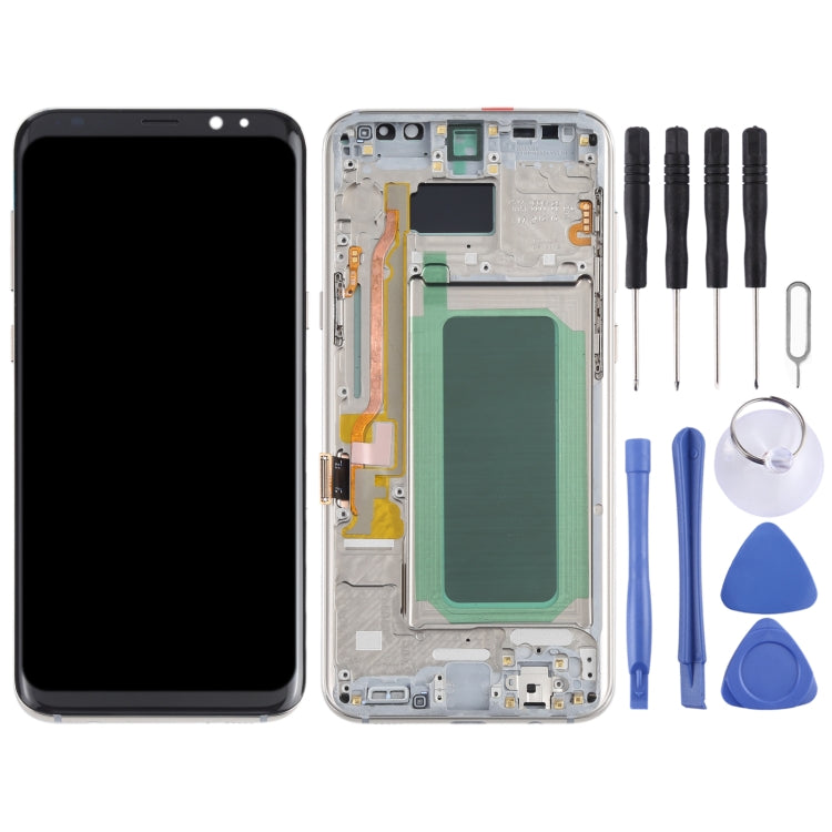 OLED LCD Screen for Samsung Galaxy S8+ SM-G955 Digitizer Full Assembly with Frame (Gold) Eurekaonline