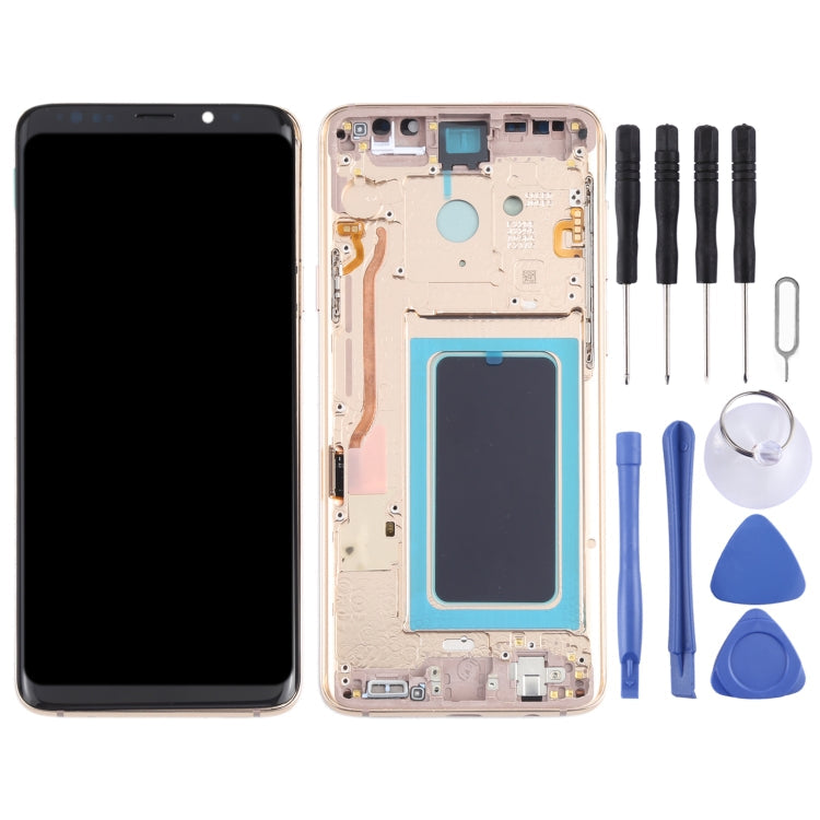 OLED LCD Screen for Samsung Galaxy S9+ SM-G965 Digitizer Full Assembly with Frame (Gold) Eurekaonline