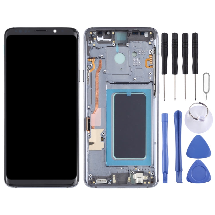 OLED LCD Screen for Samsung Galaxy S9+ SM-G965 Digitizer Full Assembly with Frame (Grey) Eurekaonline