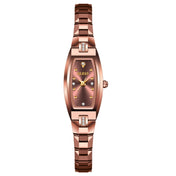 OLEVS 5501 Diamond Small Dial Tungsten Steel Bracelet Quartz Watch for Ladies(Rose Gold) Eurekaonline