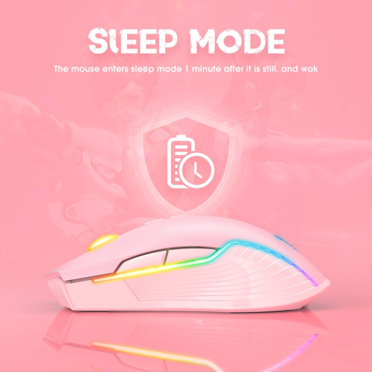 ONIKUMA CW905 2.4G RGB Lighting Wireless Mouse(Pink) Eurekaonline