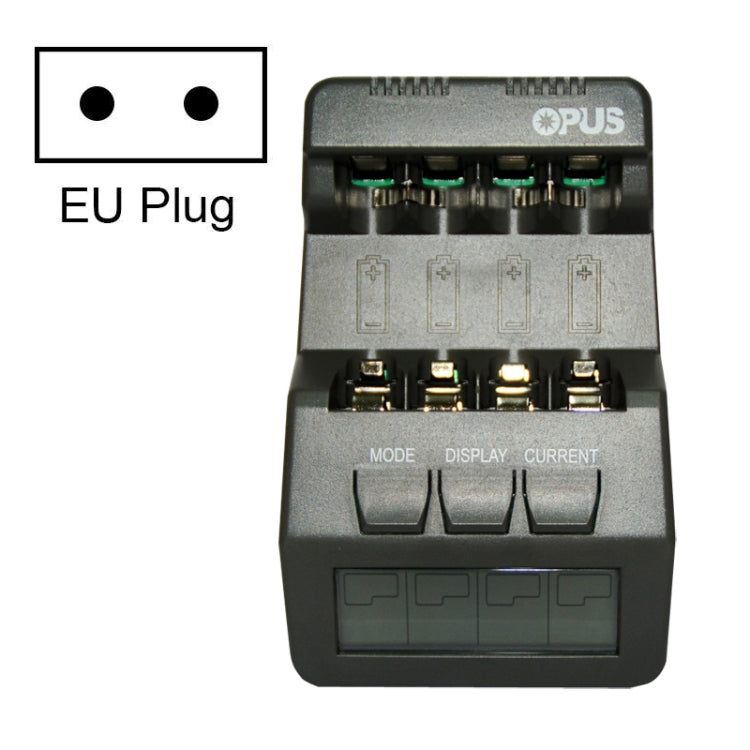 OPUS Smart Battery Charger Multifunctional Measuring Internal Resistance Backlight Charger, EU Plug, Model: BT-C700 Eurekaonline