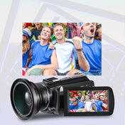 ORDRO AC5 4K HD Night Vision WiFi 12X Optical Zoom Digital Video DV Camera Camcorder, Style:Standard+  Microphone + Fill Light(Black) Eurekaonline