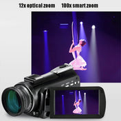 ORDRO AC5 4K HD Night Vision WiFi 12X Optical Zoom Digital Video DV Camera Camcorder, Style:Standard + Microphone + Handheld Stand(Black) Eurekaonline