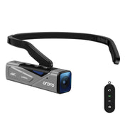 ORDRO EP7 4K Head-Mounted  Auto Focus Live Video Smart Sports Camera, Style:With Remote Control(Silver Black) Eurekaonline