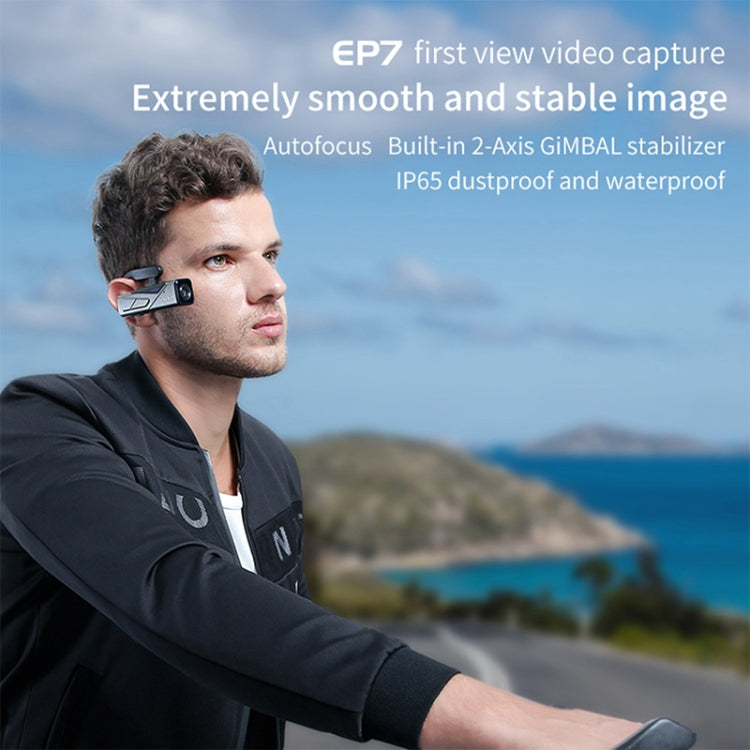 ORDRO EP7 4K Head-Mounted  Auto Focus Live Video Smart Sports Camera, Style:With Remote Control(Silver Black) Eurekaonline