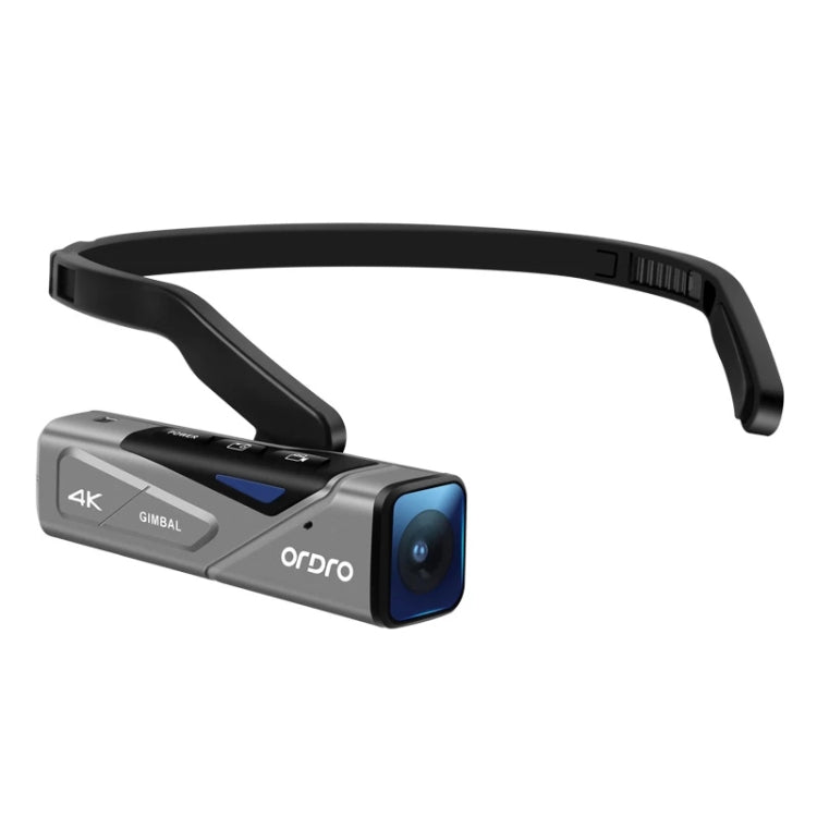 ORDRO EP7 4K Head-Mounted  Auto Focus Live Video Smart Sports Camera, Style:Without Remote Control(Silver Black) Eurekaonline