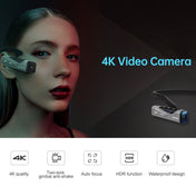 ORDRO EP7 4K Head-Mounted  Auto Focus Live Video Smart Sports Camera, Style:Without Remote Control(Silver Black) Eurekaonline