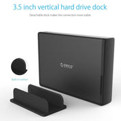 ORICO 7688U3 Vertical Aluminum External Hard Drive Enclosure Storage Case Hard Drive Dock for 3.5 inch SATA HDD(Black) Eurekaonline