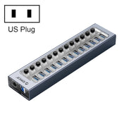 ORICO AT2U3-13AB-GY-BP 13 Ports USB 3.0 HUB with Individual Switches & Blue LED Indicator, US Plug Eurekaonline