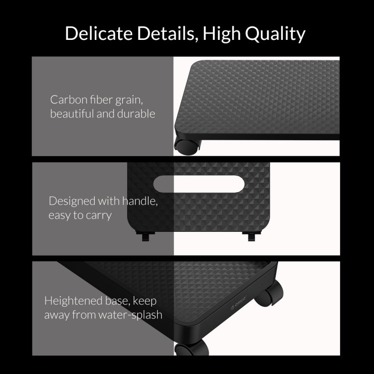 ORICO CPB2-BK-BP Computer Host Bracket with Wheels Eurekaonline